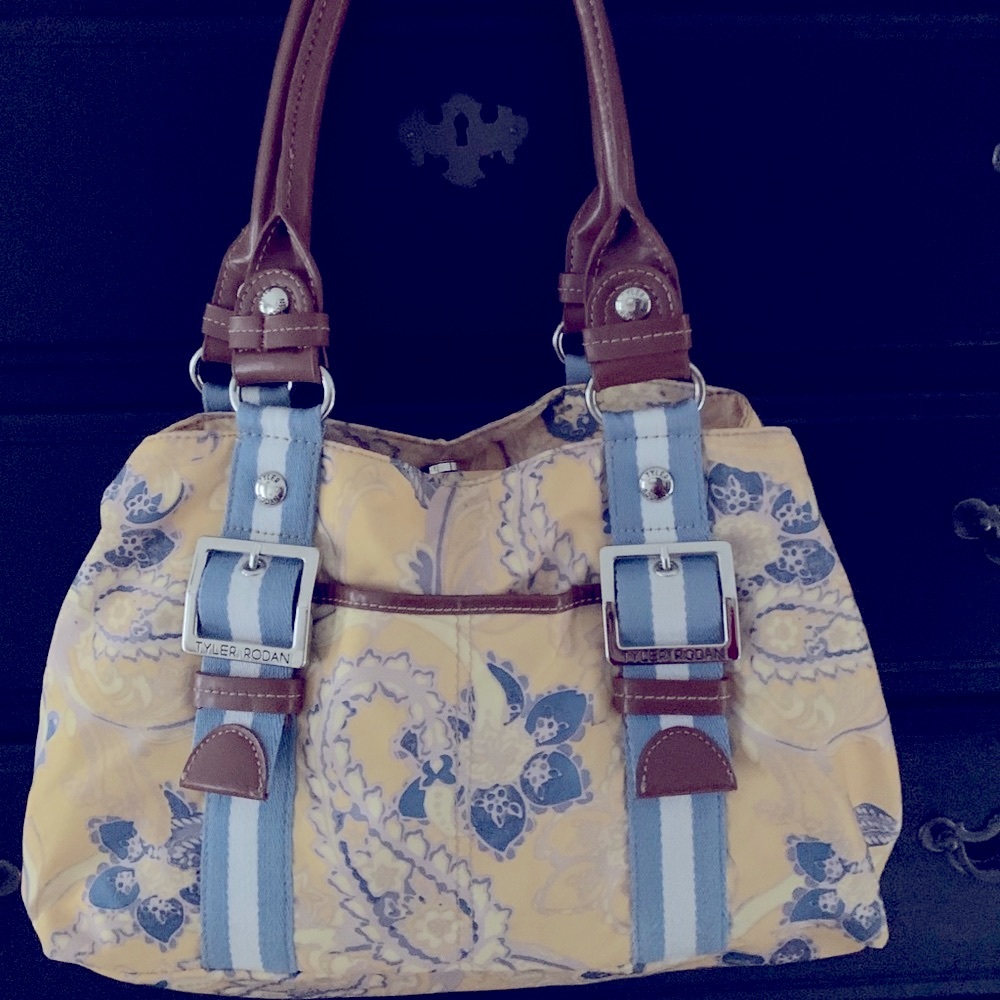 Tyler Rodan Floral Fabric Double Handle Satchel